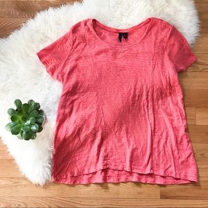 Cynthia Rowley coral cotton shirt